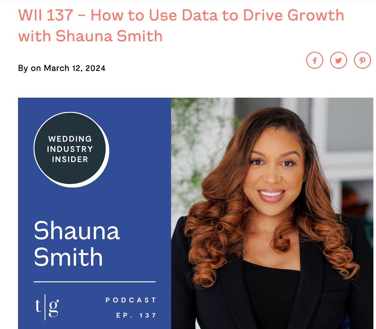 Wedding Industry Insider Podcast Episode 137 with Shauna Smith